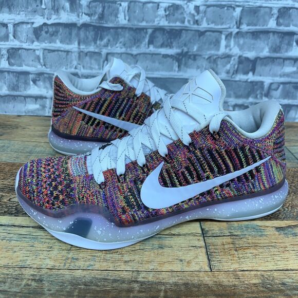 Nike ID Kobe 10 X Elite Low Mamba Days Flyknit Multicolor 802817-903 Mens Sz 8.5 - Picture 1 of 7
